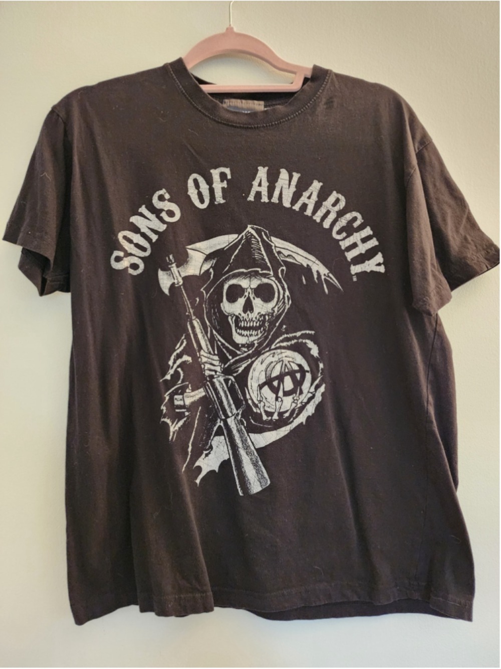 Sons of Anarchy Grim Reaper Graphic T-Shirt Black Men's Size Large